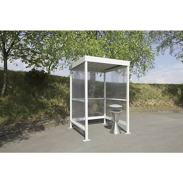 Überdachung Jena Maxi Überdachung dreiseitig BxT 1500 x 1500 mm grauweiß. WSM Walter Solbach | Metallbau GmbH-1