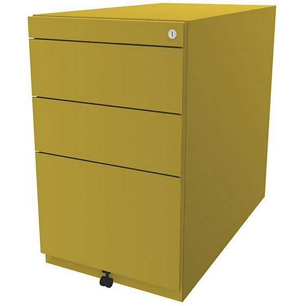 Standcontainer Note™ mit 2 Universalschubladen 1 Hängeregistratur ohne Top Tiefe 775 mm gelb. BISLEY 115456