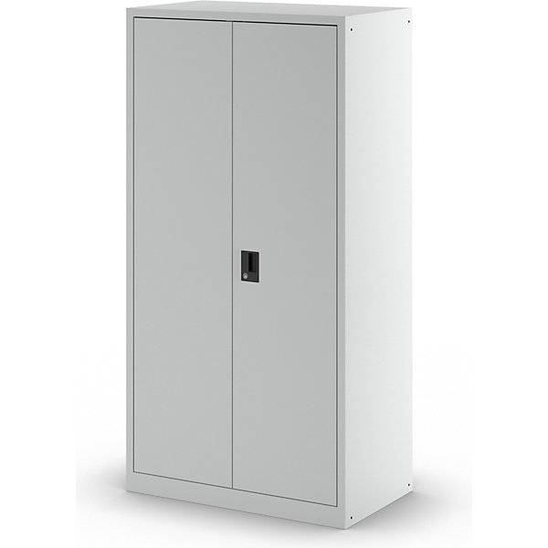 Flügeltürenschrank HxBxT 1950 x 1000 x 580 mm Leergehäuse mit 10 Fachböden lichtgrau. Lista GmbH 11679649-4