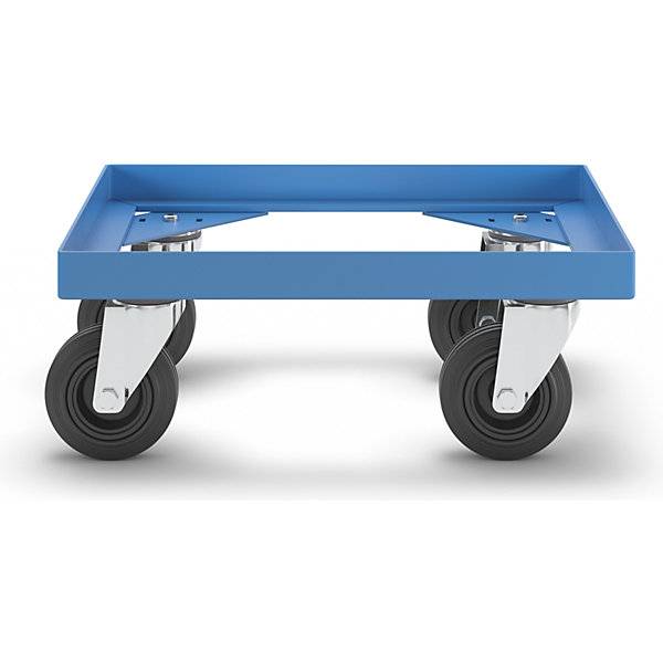 Fahrgestell aus Stahl mit Vollgummireifen Tragfähigkeit 250 kg Ladefläche 410 x 310 mm. TAKKT Industrial &-2