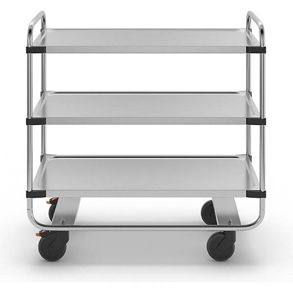 Edelstahl-Servierwagen montiert mit 3 Etagen LxBxH 1035 x 535 x 1040 mm. RieberGmbH & CO. KG 11921149-1