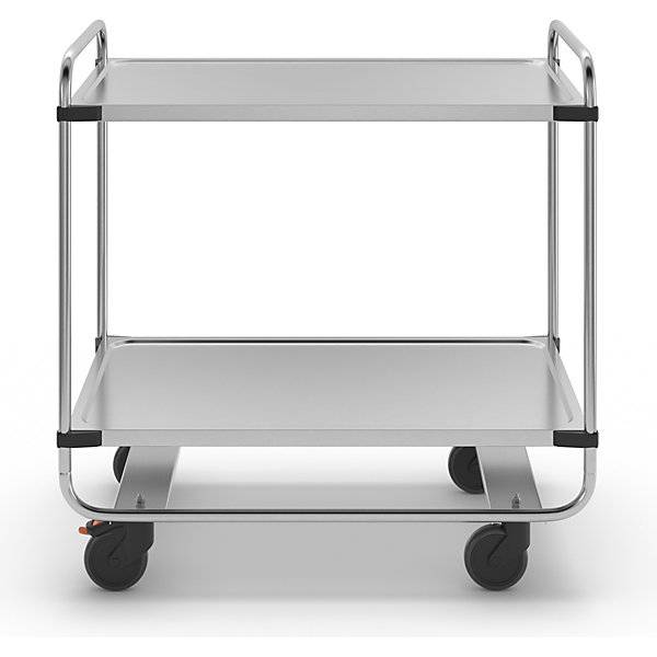 Edelstahl-Servierwagen montiert mit 2 Etagen LxBxH 1035 x 635 x 1010 mm. RieberGmbH & CO. KG 11921349-1
