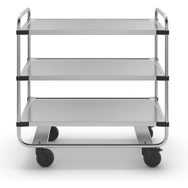 Edelstahl-Servierwagen montiert mit 3 Etagen LxBxH 1035 x 635 x 1040 mm. RieberGmbH & CO. KG 11921449-3