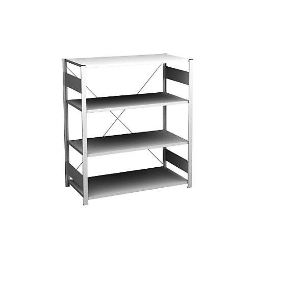 Steckregal Bauart leicht einseitig HxBxT 1200 x 1000 x 500 mm grau Grundregal. Jul. vom Hofe GmbH & CO. KG.
