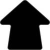 PVC-Bodenmarkierungen Pfeil-Form VE 100 Stk schwarz. 474914 49 Aufkleber