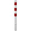 Absperrpfosten 70 x 70 mm herausnehmbar ohne Öse mit Profilzylinder weiß/rot. Schake GmbH 49035849