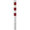 Absperrpfosten 70 x 70 mm herausnehmbar zwei Ösen mit Profilzylinder weiß/rot. Schake GmbH 49036049