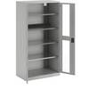 Akku-Ladeschrank 4 Fachböden Sichtfenstertüren Energieleiste rückseitig grau. Lista GmbH 49048749