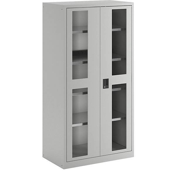 Akku-Ladeschrank 4 Fachböden Sichtfenstertüren Energieleiste rückseitig grau. Lista GmbH 49048749-2