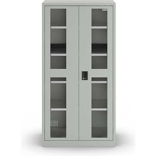 Akku-Ladeschrank 4 Fachböden Sichtfenstertüren Energieleiste rückseitig grau. Lista GmbH 49048749-4