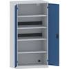 Akku-Ladeschrank 4 Fachböden Vollblechtüren 2 Energieleisten rückseitig grau / blau. Lista GmbH 49049849