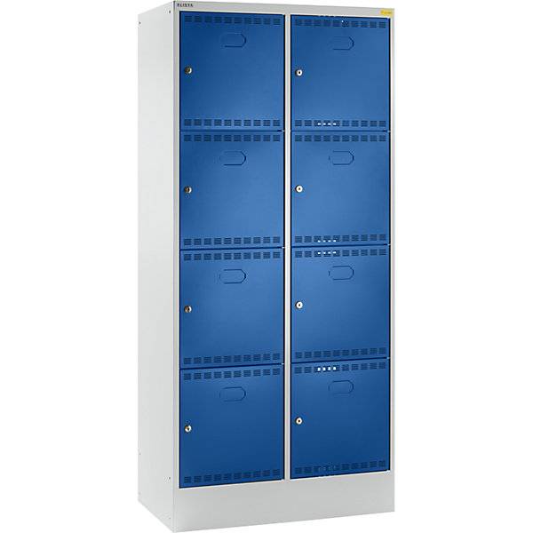 Akku-Ladeschrank mit Schließfächern mit 2 x 4 Fächern 2 x 230 V grau / blau. Lista GmbH 49052149-4