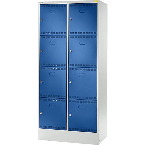 Akku-Ladeschrank mit Schließfächern mit 2 x 4 Fächern 1 x 230 V 1 x RJ45 grau / blau. Lista GmbH 49052549-2