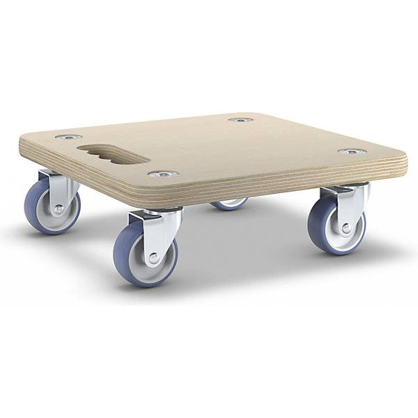 Transportroller aus Multiplexplatte quadratisch VE 2 Stk Räder mit TPR-Bandage (soft). Wagner System GmbH-0