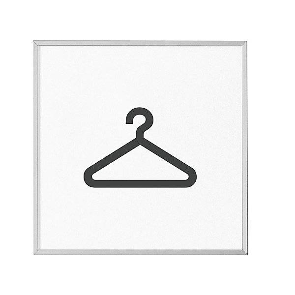 MADRID Silver Line™ Türschild Piktogramm HxB 120 x 120 mm Garderobe. Moedel GmbH | Schilderfabrikation 47856649