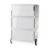 Rollcontainer easyBox® 2 Schubladen 2 Schübe flach weiß / weiß. PAPERFLOW S.A.S | | LE HUB BATEMENT 5 1ER