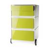 Rollcontainer easyBox® 2 Schubladen 2 Schübe flach weiß / grün. PAPERFLOW S.A.S | | LE HUB BATEMENT 5 1ER