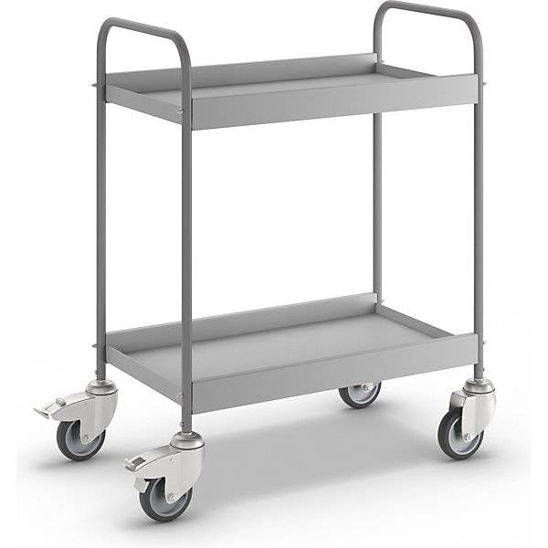 Beistellwagen mit 4 Lenkrollen 2 mit Doppelstopp Rad-Ø 100 mm. TAKKT Industrial & Packaging GmbH 45346549-0