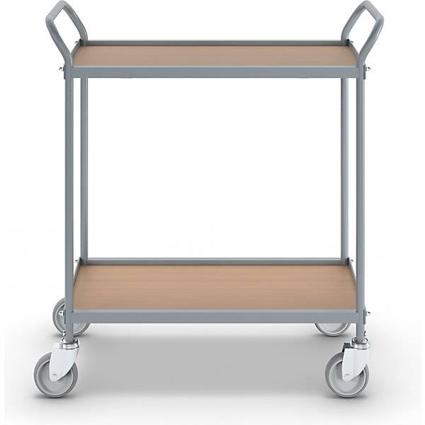 Servierwagen Etagenhöhe 530 mm 2 Etagen mit 4 Lenkrollen Rad-Ø 100 mm. TAKKT Industrial & Packaging GmbH-1