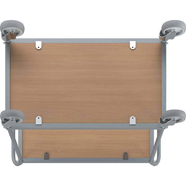 Servierwagen Etagenhöhe 530 mm 2 Etagen mit 4 Lenkrollen Rad-Ø 100 mm. TAKKT Industrial & Packaging GmbH-4