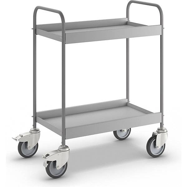 Beistellwagen mit 4 Lenkrollen 2 mit Doppelstopp Rad-Ø 125 mm. TAKKT Industrial & Packaging GmbH 45346749-0