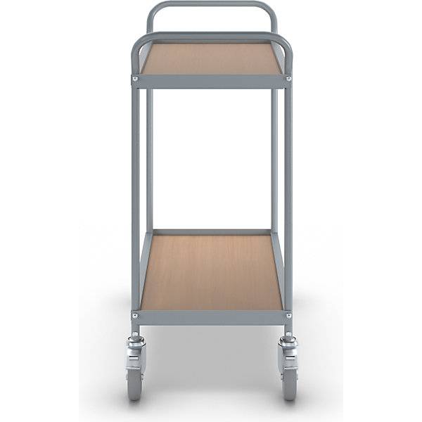 Servierwagen Etagenhöhe 530 mm 2 Etagen mit 4 Lenkrollen 2 mit Doppelstopp Rad-Ø 100 mm. TAKKT Industrial &-2