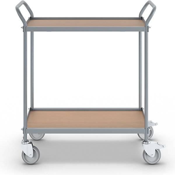 Servierwagen Etagenhöhe 530 mm 2 Etagen mit 4 Lenkrollen 2 mit Doppelstopp Rad-Ø 100 mm. TAKKT Industrial &-3