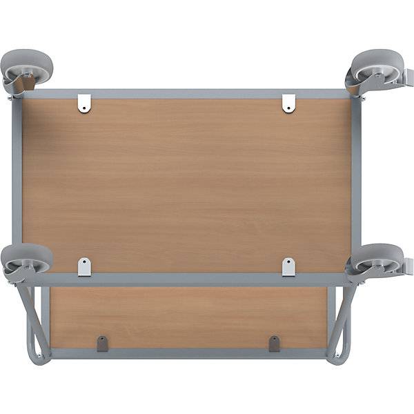 Servierwagen Etagenhöhe 530 mm 2 Etagen mit 4 Lenkrollen 2 mit Doppelstopp Rad-Ø 100 mm. TAKKT Industrial &-4
