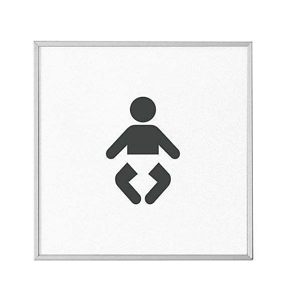 MADRID Silver Line™ Türschild Piktogramm HxB 120 x 120 mm Wickelraum. Moedel GmbH | Schilderfabrikation