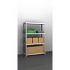 Lager-Schraubregal Bauart mittelschwer beidseitig HxBxT 1500 x 1000 x 400 mm lichtgrau Grundregal. TAKKT
