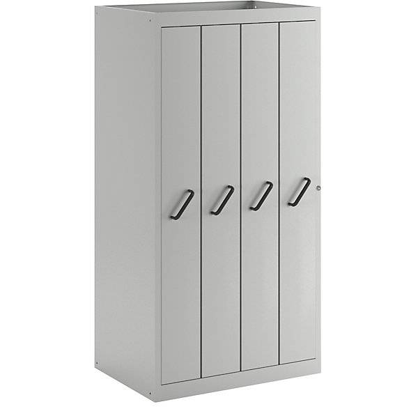 Vertikalauszugschrank mit Frontblenden mit Lochwänden 4 Auszüge grau. Lista GmbH 11794849
