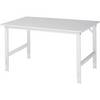 Arbeitstisch höhenverstellbar Gestell 60 x 30 mm melaminharzbeschichte Platte BxT 1500 x 1000 mm lichtgrau.