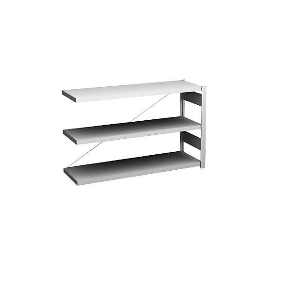 Steckregal Bauart leicht einseitig HxBxT 825 x 1300 x 400 mm grau Anbauregal. Jul. vom Hofe GmbH & CO. KG.-0