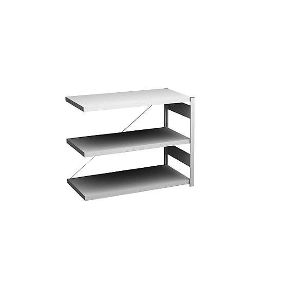 Steckregal Bauart leicht einseitig HxBxT 825 x 1000 x 500 mm grau Anbauregal. Jul. vom Hofe GmbH & CO. KG.-0