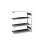 Steckregal Bauart leicht einseitig HxBxT 1200 x 1000 x 500 mm grau Anbauregal. Jul. vom Hofe GmbH & CO. KG.