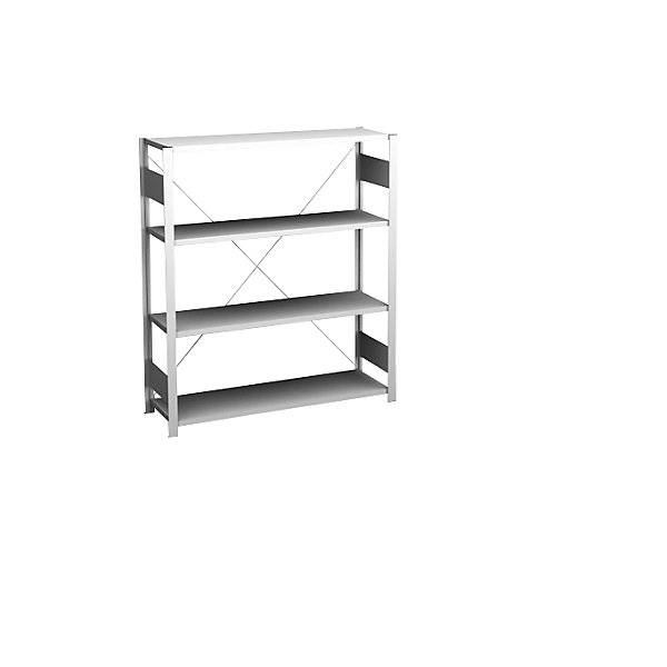 Steckregal Bauart leicht einseitig HxBxT 1200 x 1000 x 300 mm grau Grundregal. Jul. vom Hofe GmbH & CO. KG.