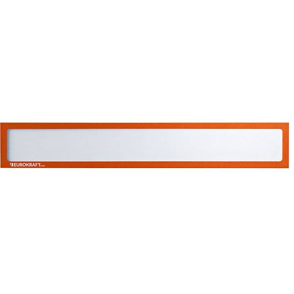 Magnetische Infotasche für Überschriften DIN A3 quer / DIN A2 hoch 435 x 60 mm Rahmen orange VE 10 Stk. TAKKT-0
