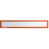 Magnetische Infotasche für Überschriften DIN A3 quer / DIN A2 hoch 435 x 60 mm Rahmen orange VE 10 Stk. TAKKT