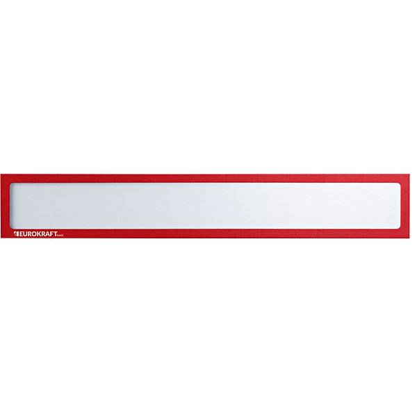 Magnetische Infotasche für Überschriften DIN A3 quer / DIN A2 hoch 435 x 60 mm Rahmen rot VE 10 Stk. TAKKT-0