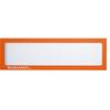 Magnetische Infotasche für Überschriften DIN A4 hoch / DIN A5 quer 225 x 60 mm Rahmen orange VE 10 Stk. TAKKT