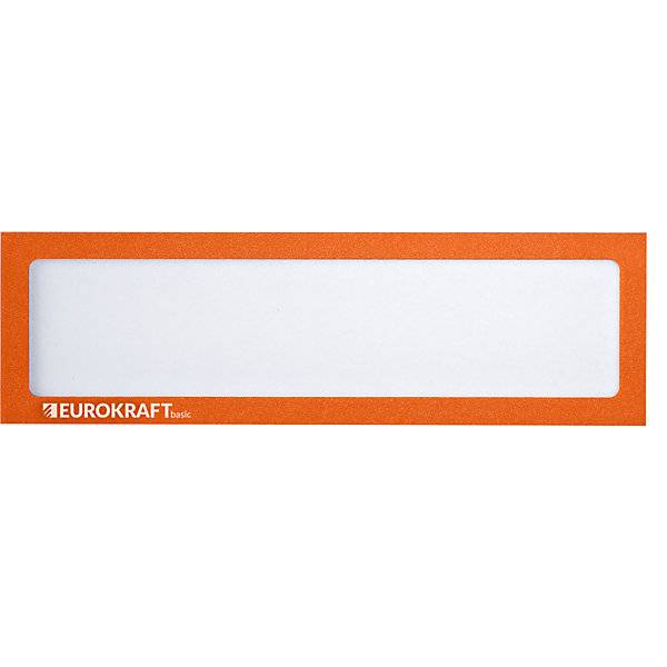 Magnetische Infotasche für Überschriften DIN A4 hoch / DIN A5 quer 225 x 60 mm Rahmen orange VE 10 Stk. TAKKT