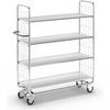 Verzinkter Etagenwagen 4 Böden LxBxH 1395 x 470 x 1590 mm 4 Rollen 2 feststellbar. KONGAMEK AB 12233149