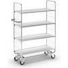 Verzinkter Etagenwagen 4 Böden LxBxH 1195 x 470 x 1590 mm 4 Rollen. KONGAMEK AB 12234949