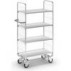 Verzinkter Etagenwagen 4 Böden LxBxH 945 x 470 x 1590 mm 4 Rollen. KONGAMEK AB 12235049