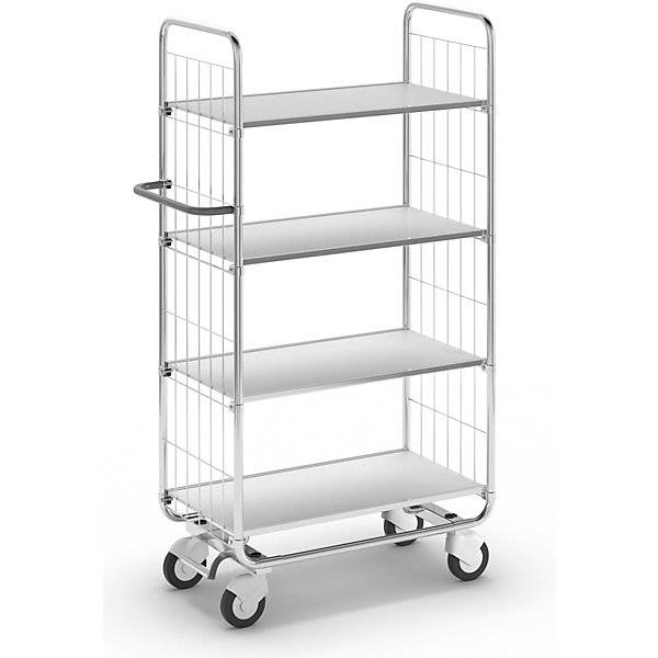 Verzinkter Etagenwagen 4 Böden LxBxH 945 x 470 x 1590 mm 4 Rollen 2 feststellbar. KONGAMEK AB 12240249-0
