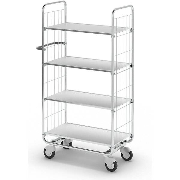 Verzinkter Etagenwagen 4 Böden LxBxH 945 x 470 x 1590 mm 4 Rollen 2 feststellbar. KONGAMEK AB 12240249-2