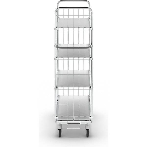 Verzinkter Etagenwagen 4 Böden LxBxH 945 x 470 x 1590 mm 4 Rollen 2 feststellbar. KONGAMEK AB 12240249-3