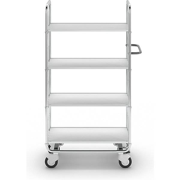 Verzinkter Etagenwagen 4 Böden LxBxH 945 x 470 x 1590 mm 4 Rollen 2 feststellbar. KONGAMEK AB 12240249-4