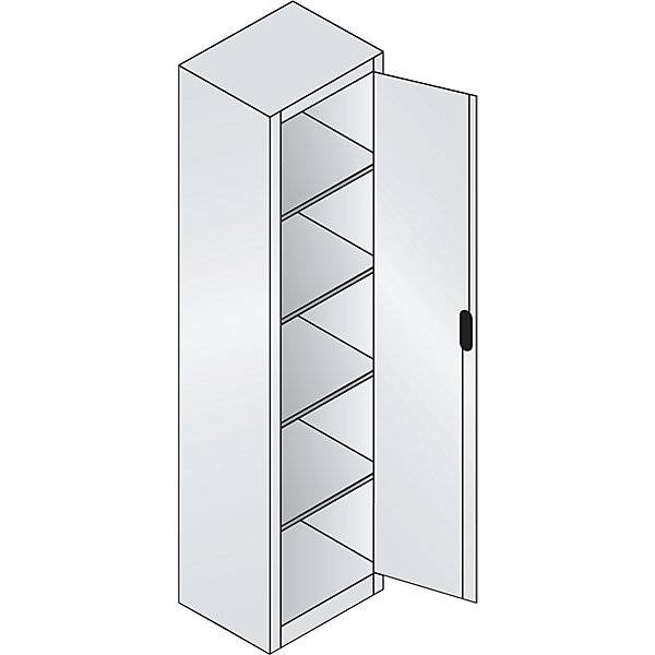 C+P Büroschrank Acurado, H1950xB502xT400mm, 7035/3003-1