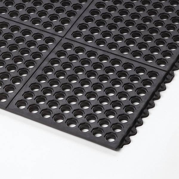 Stecksystem Cushion Ease™ Naturgummi gelocht LxBxH 910 x 910 x 19 mm schwarz. Justrite Safety Group EMEA B.V-0